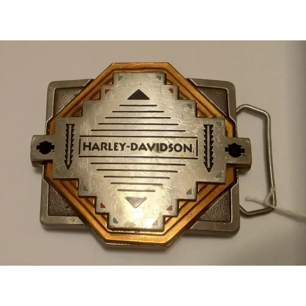 Vintage 93 Harley Davidson The Western Spirit Belt Buckle Pewter Southwestern